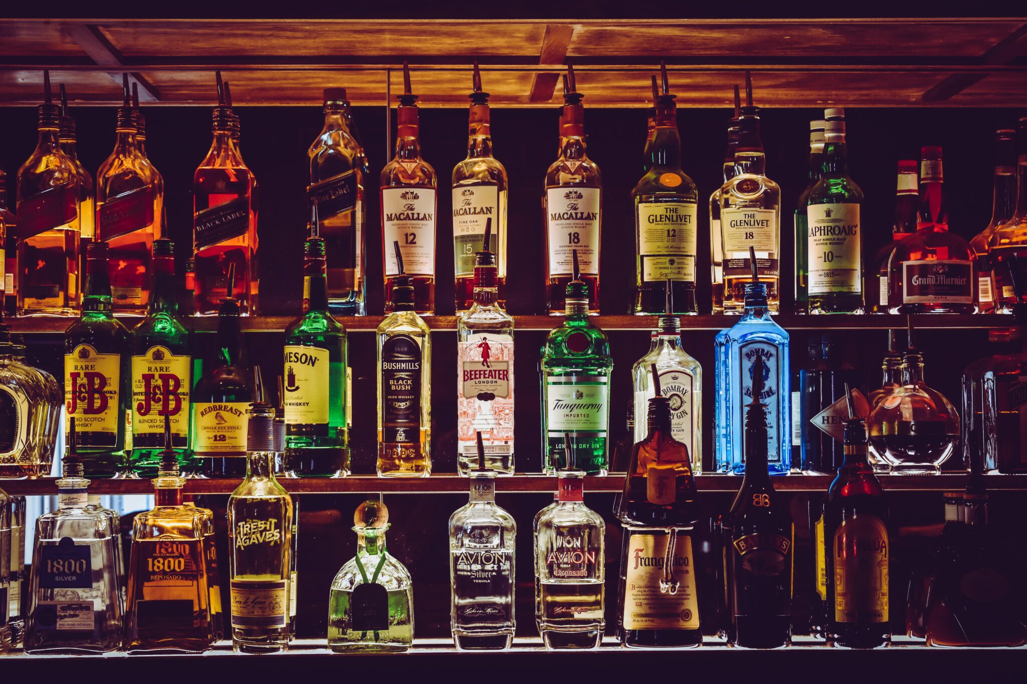 Alcohol bottles