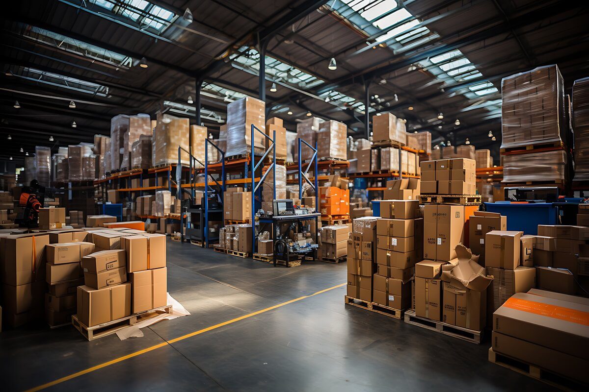 Interior of a warehouse
