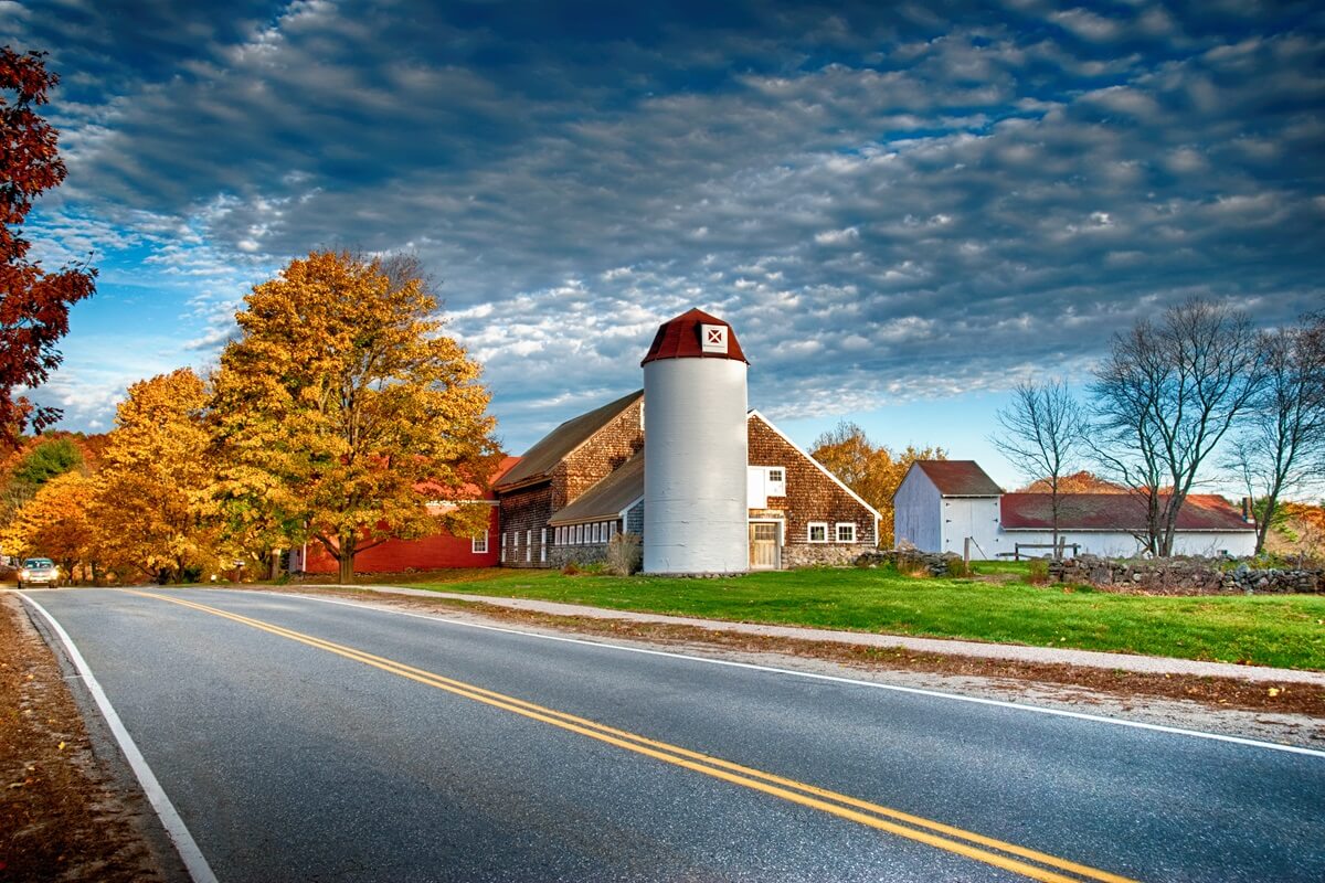 Traditional New England Carlisle MA red barn