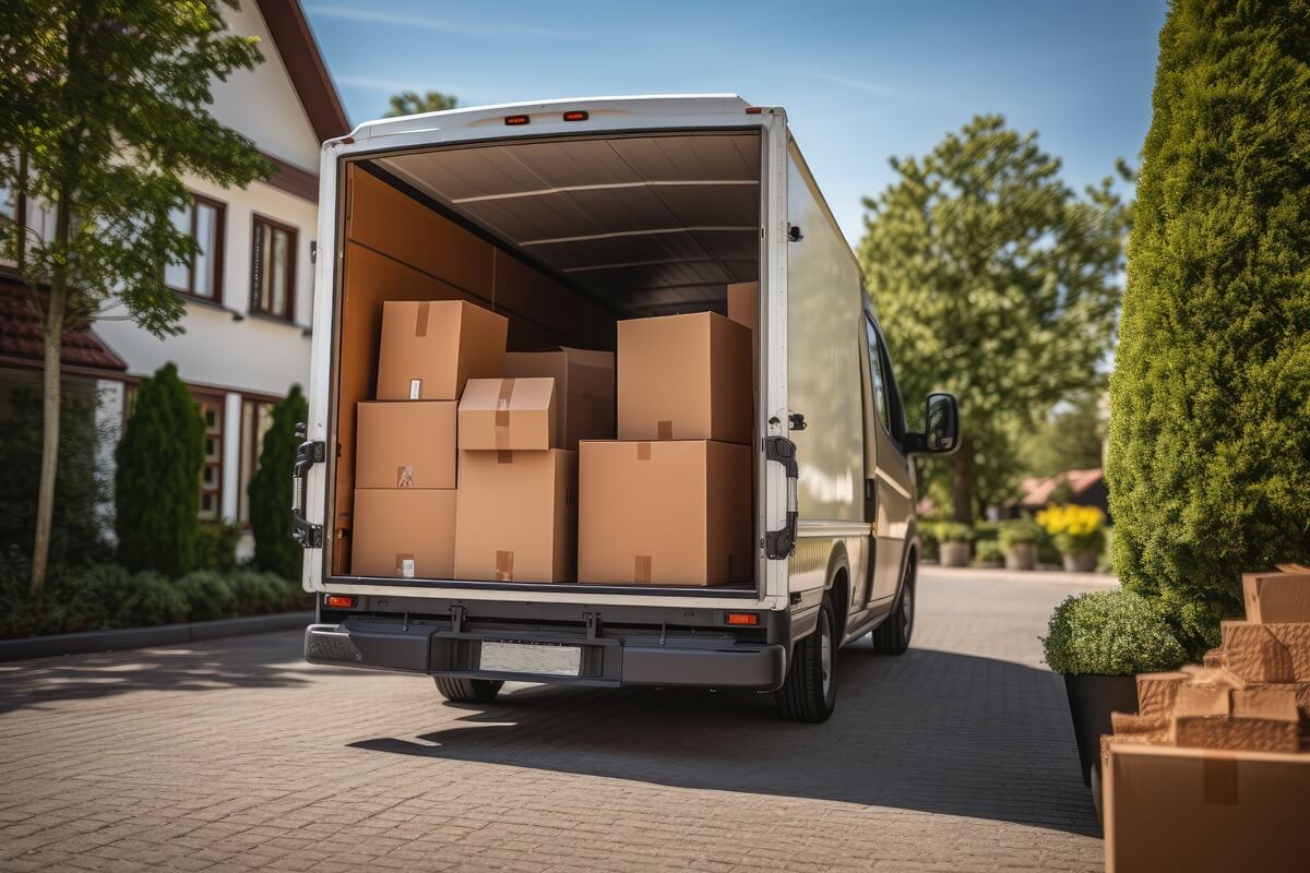 a truck filled with boxes and moving furniture house moving moving service and moves