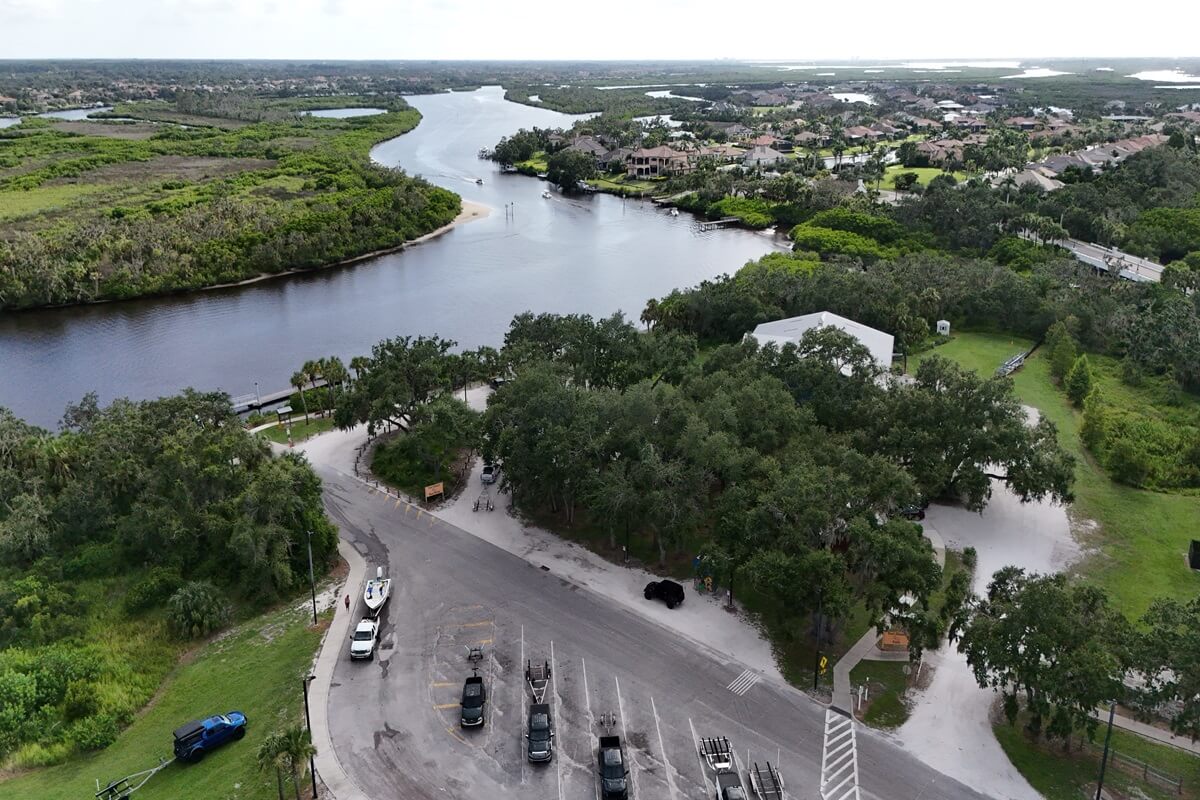 fort hamer public boat launch and manatee river in Parrish Florida