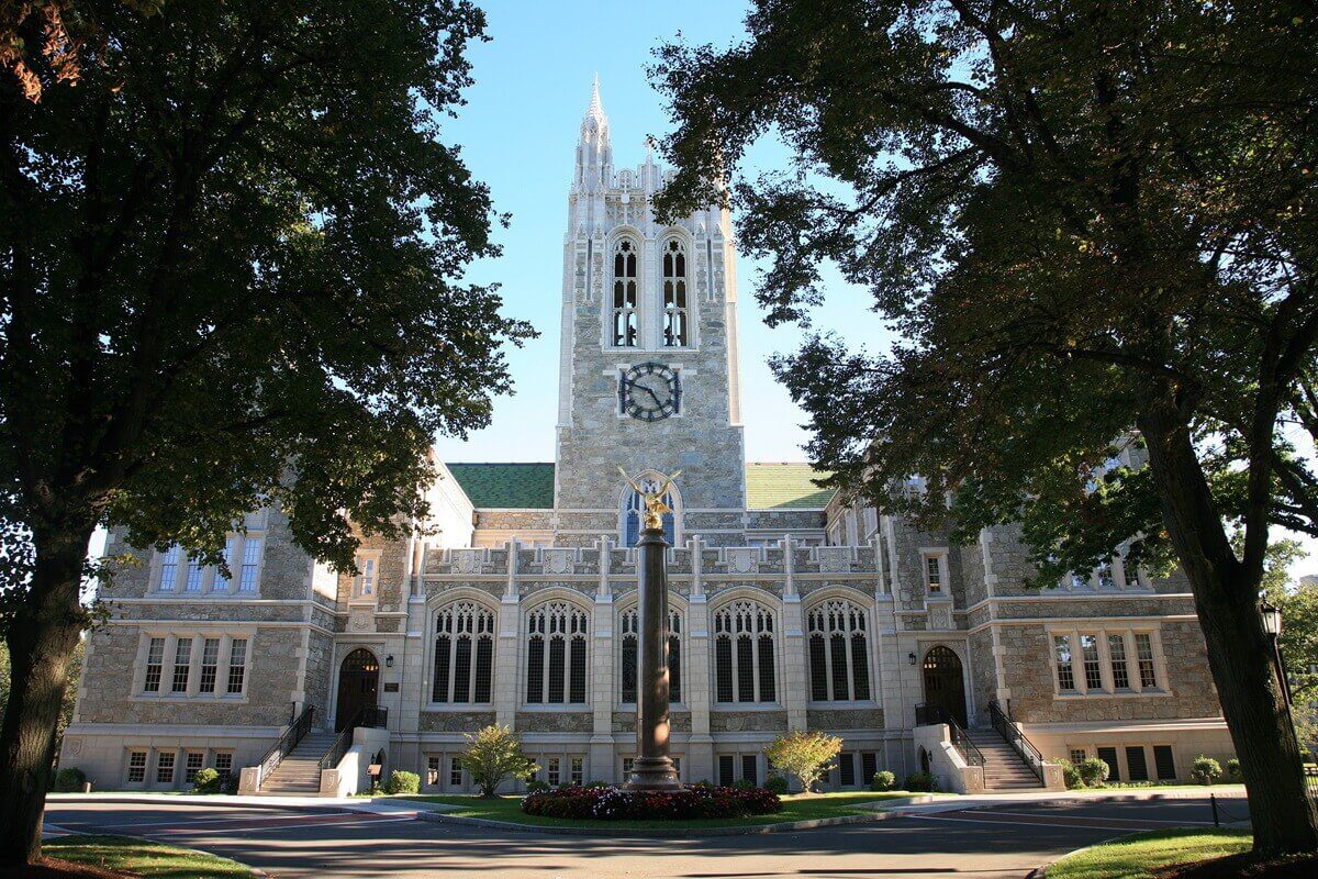 gasson hall boston college in early fall Newton Massachusetts