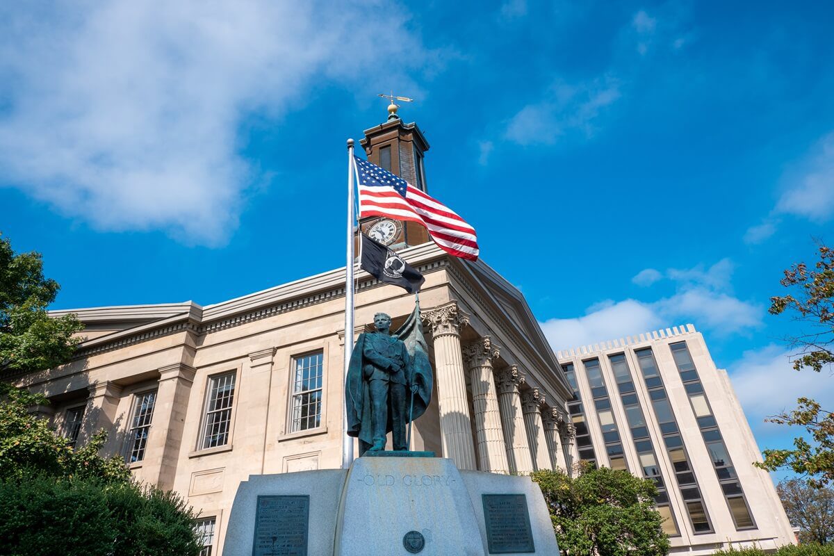 historic Chester county courthouse at West Chester PA