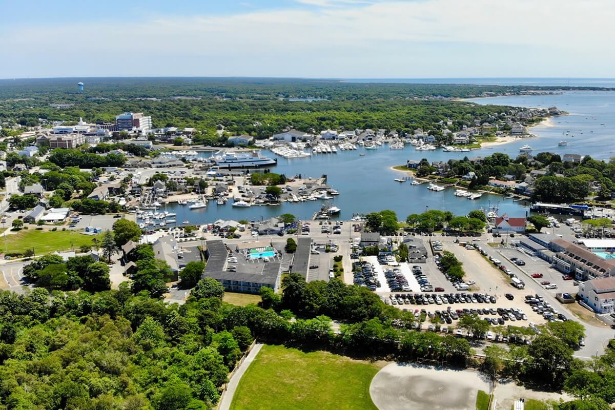 hyannis harbor aerial at barnstable cape cod