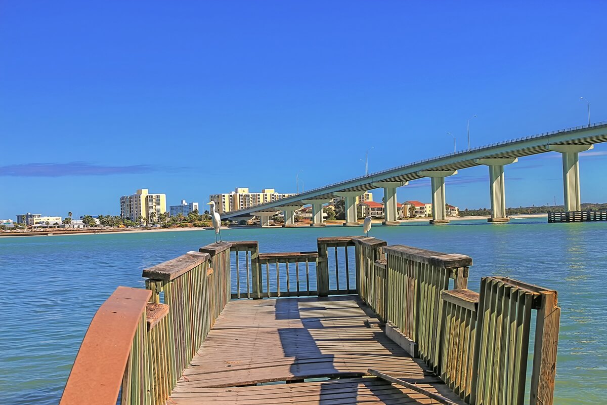sand key bridge, connecting Clearwater and Belleair Beach, Florida