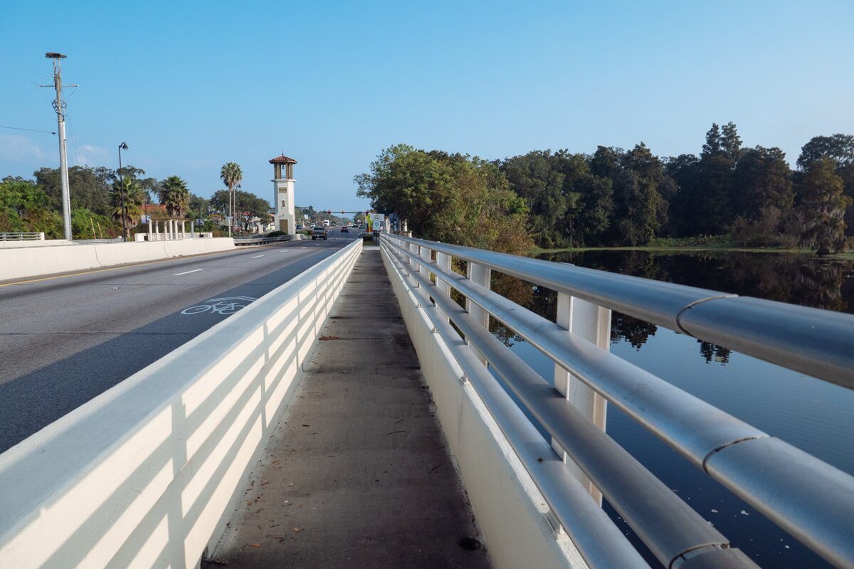 town of Temple Terrace and Hillsborough river at Florida