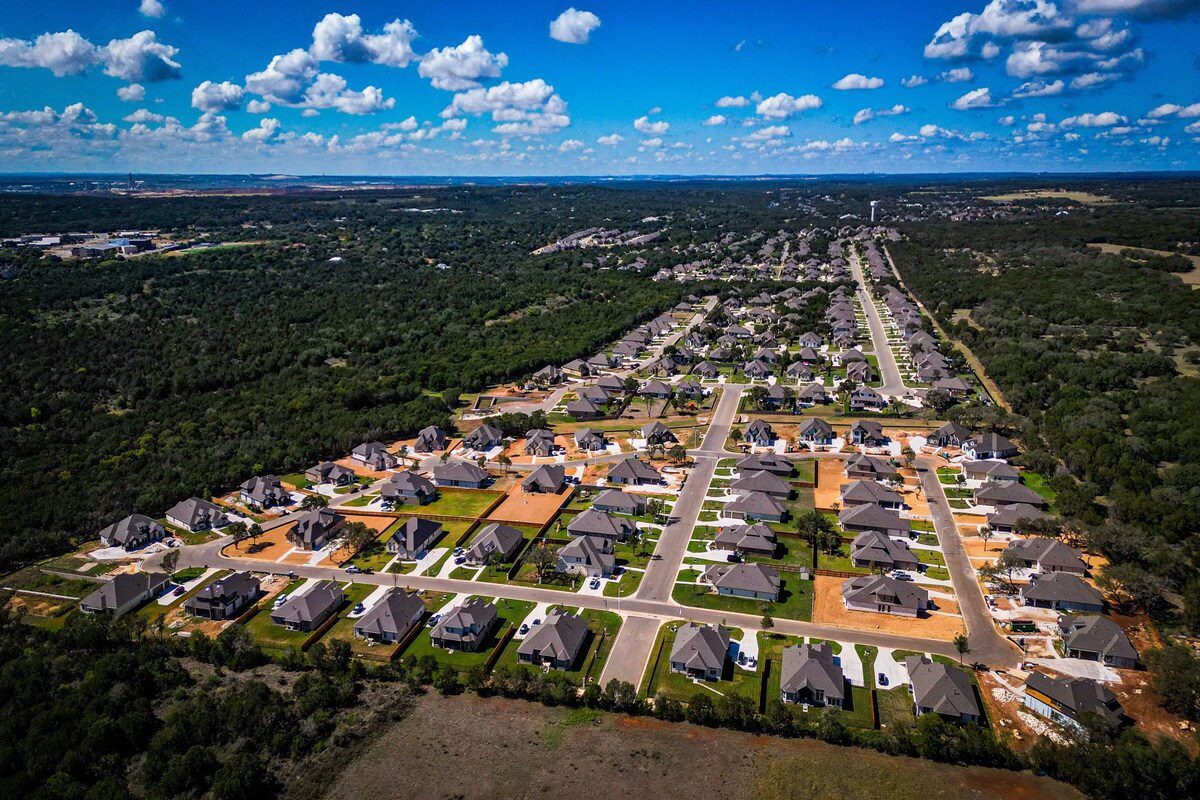 View of the New Braunfels, Texas skyline